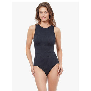 Profile by Gottex Women Notre Dame High Neck One Piece Black Size 12